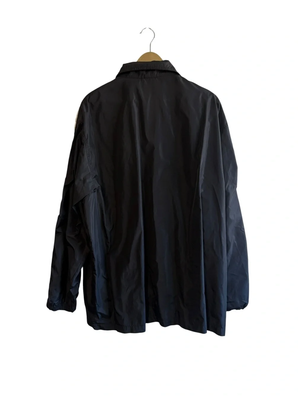 Vintage 90s Nike Size XXL Black White Full Zip Windbreaker Jacket Flawed